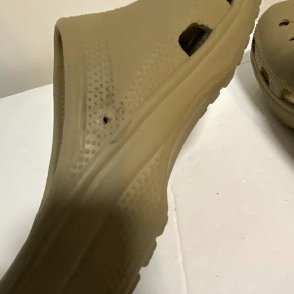 Crocs Classic Khaki Slides Clog Size Women's 8-9 Men's 6-7 - Picture 8 of 9